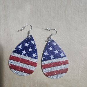 Red White and Blue Fashion Earrings